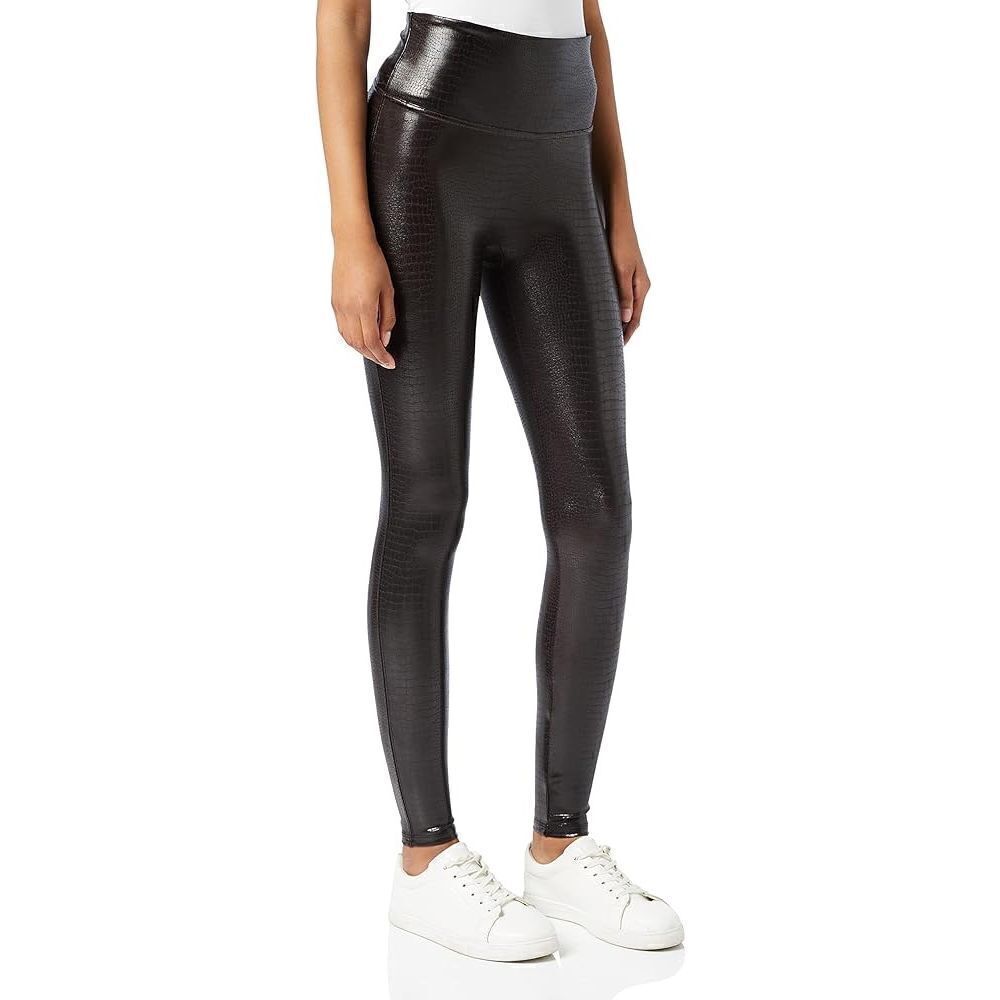 Womens Spanx Faux Leather Croc Shine Leggings